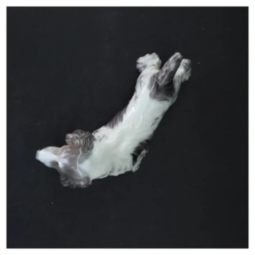 Porcelænsfigur af en spaniel fra Dj Copenhagen (str. 16x9 cm)