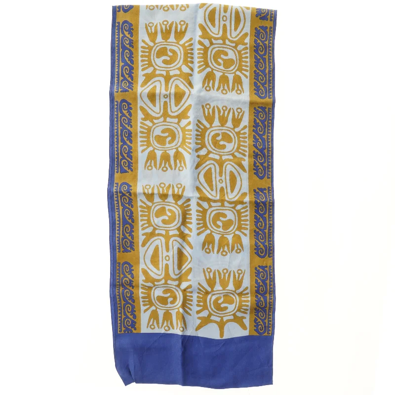 Vintage silketørklæde med mønster (str. 75,5x32,5 cm)