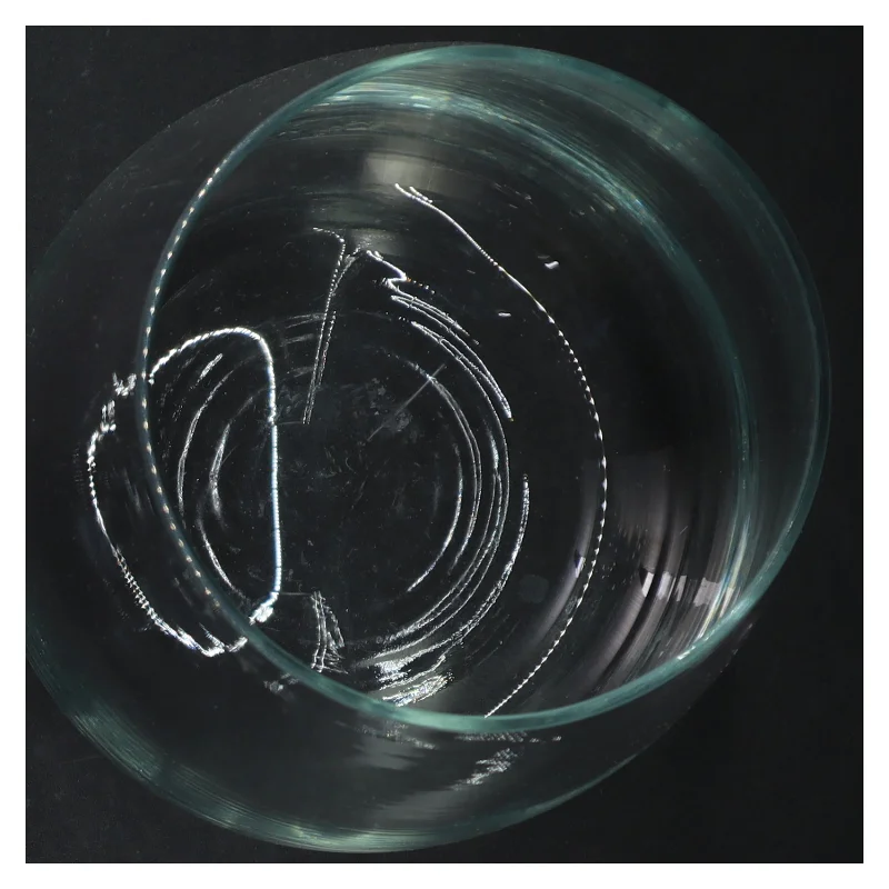 Gennemsigtig glasvase (str. 18 cm)