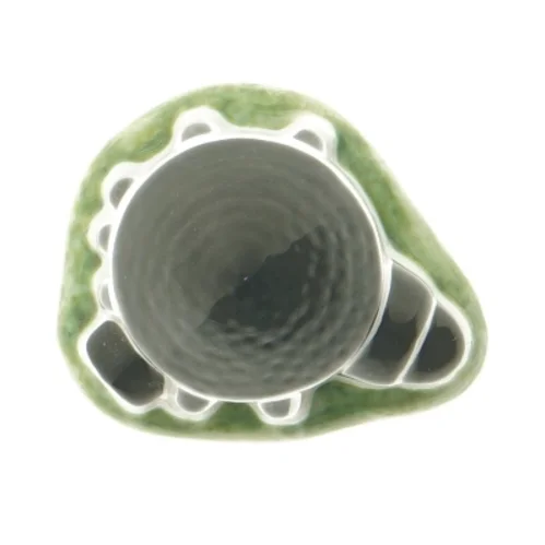 Lille porcelænsdekoration Østerlars rundkirke fra Johgus (str. 6,5 cm)