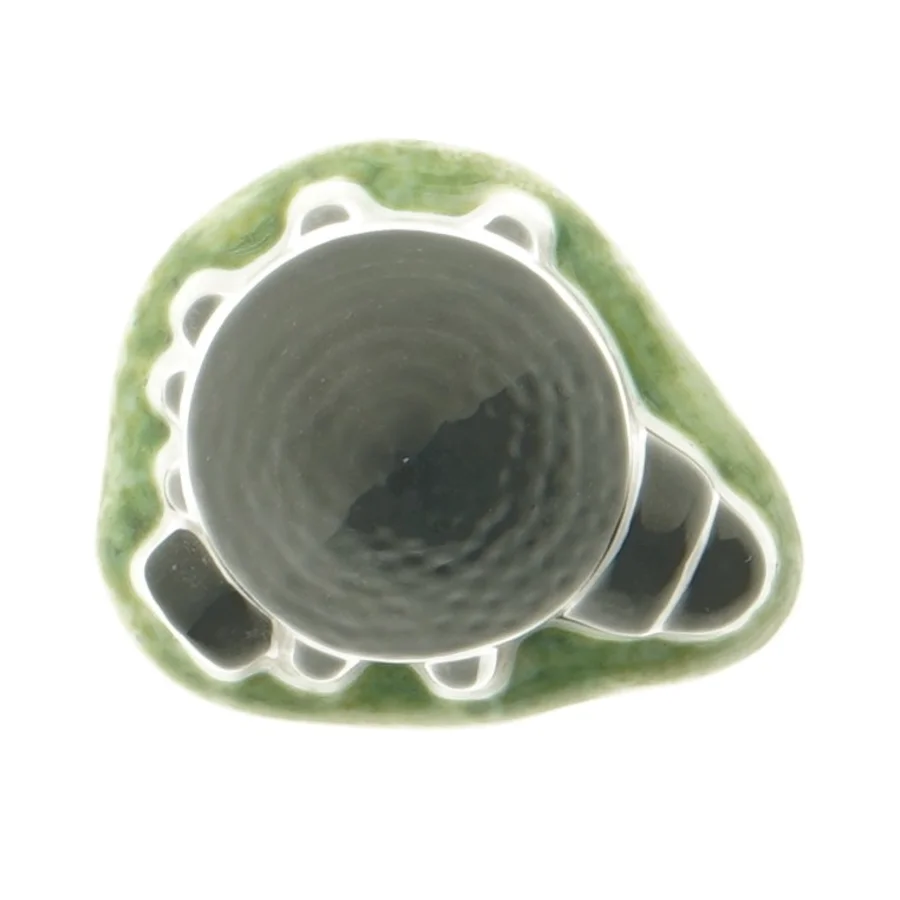 Lille porcelænsdekoration Østerlars rundkirke fra Johgus (str. 6,5 cm)