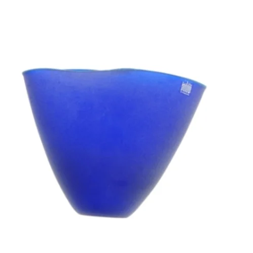 Blå glasvase fra Bülow Bornholm (str. 15 x 18 cm)