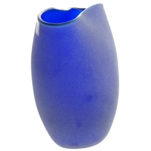 Blå glasvase fra Bülow Bornholm (str. 15 x 18 cm)