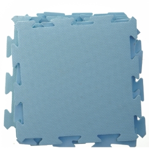 Blå sammenhængende skummåtter (str. 33 cm)