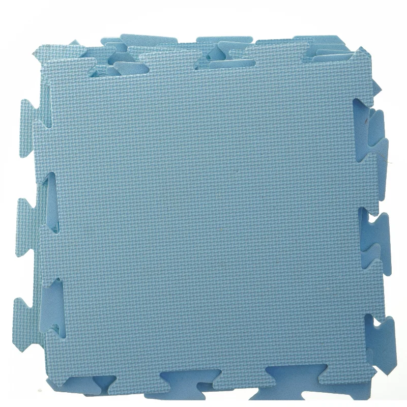 Blå sammenhængende skummåtter (str. 33 cm)