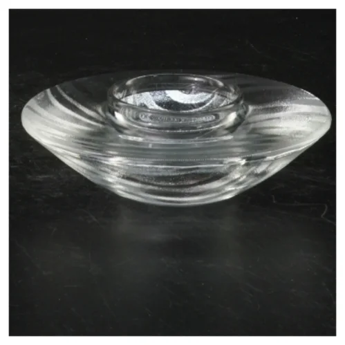 Glas fyrfadslysestage (str. A 23 cm)