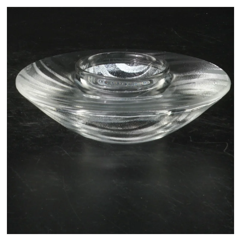 Glas fyrfadslysestage (str. A 23 cm)