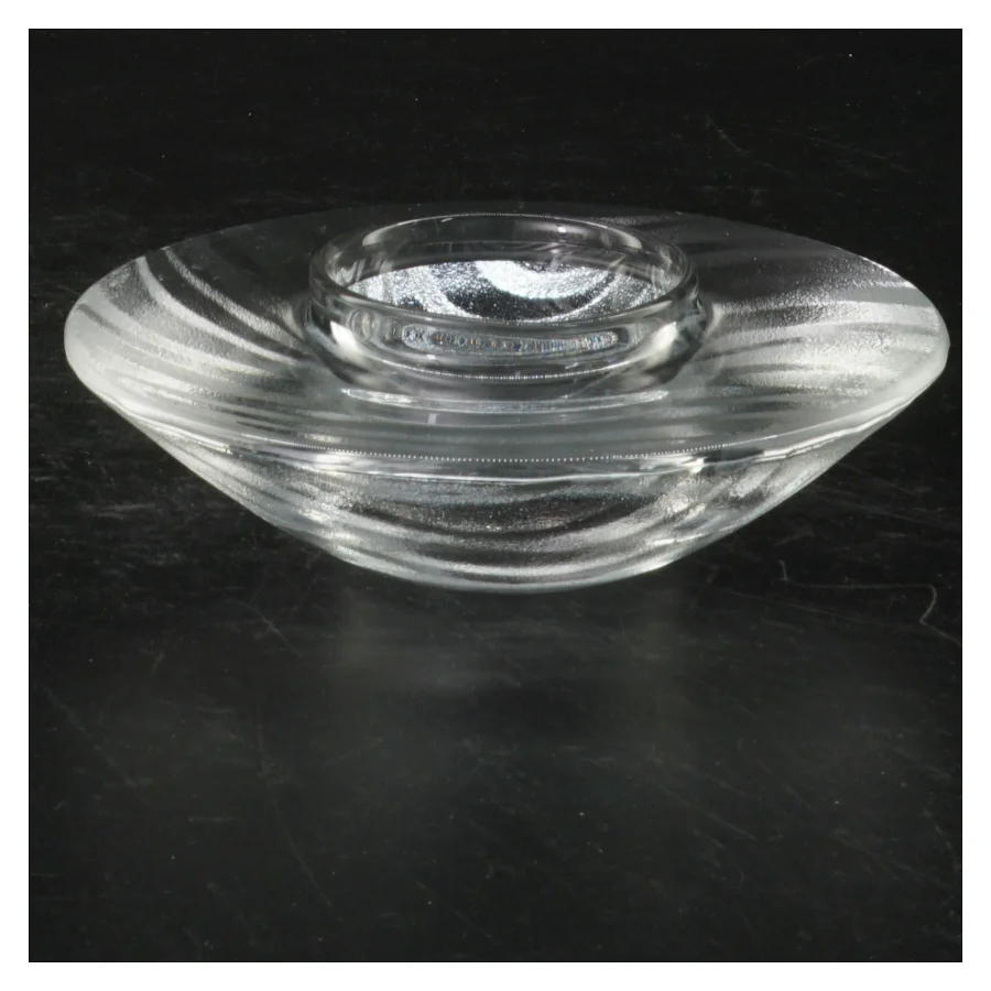Glas fyrfadslysestage (str. A 23 cm)