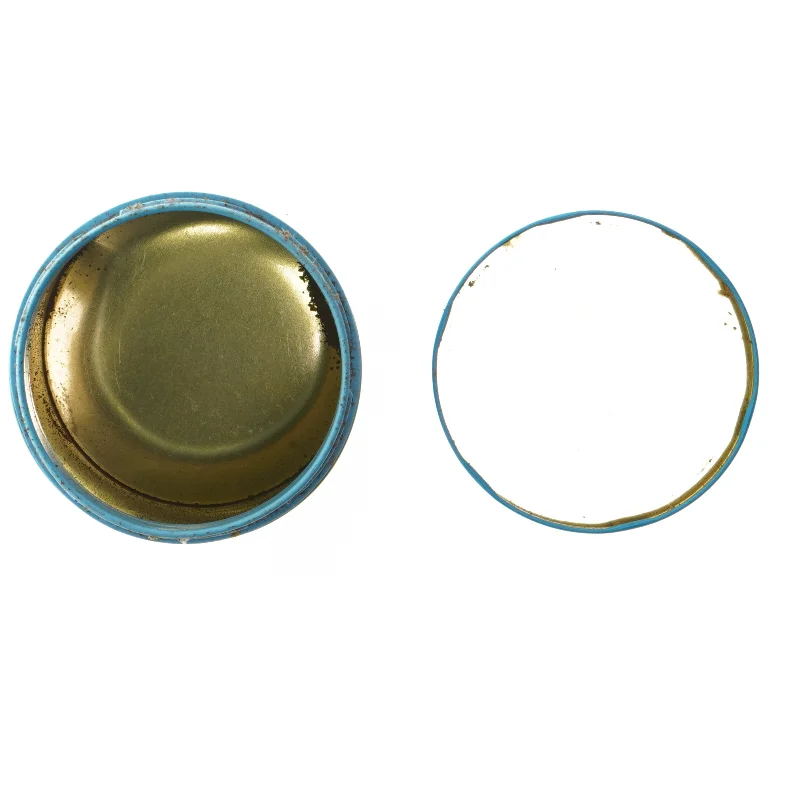 Retro irma kunstdåse Metal opbevaringsboks med skibsmotiv (str. Ø 11,5 cm længde 15 cm)