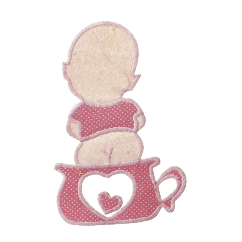 Applikation med baby på potte (str. 20x13 cm)