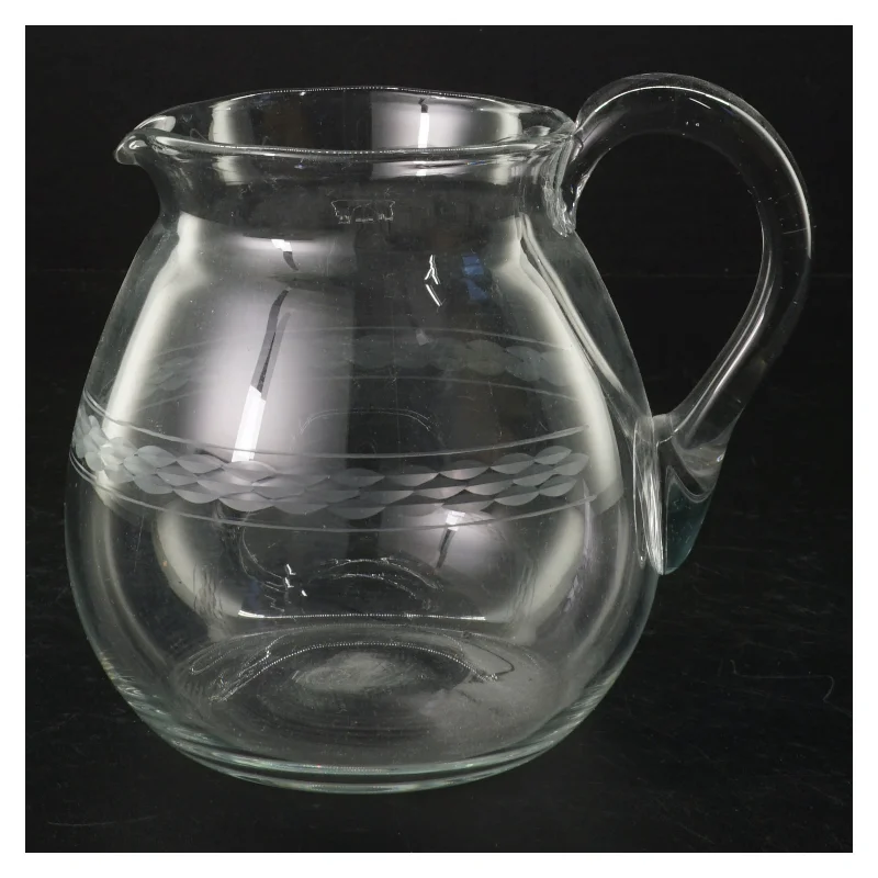 Retro Glasvandkande (str. H. 13 cm. ø. 13,5 cm)