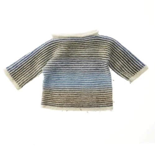 HåndStrikket uldtrøje (str. Bryst, 27 cm. længde. 30 cm)