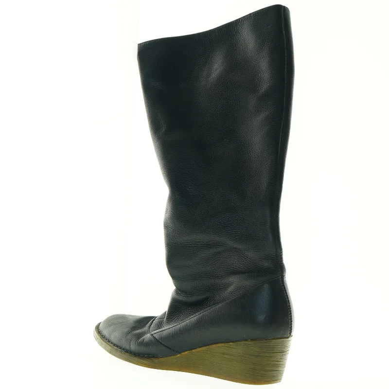 Sorte læderstøvler fra Camper (str. 38)