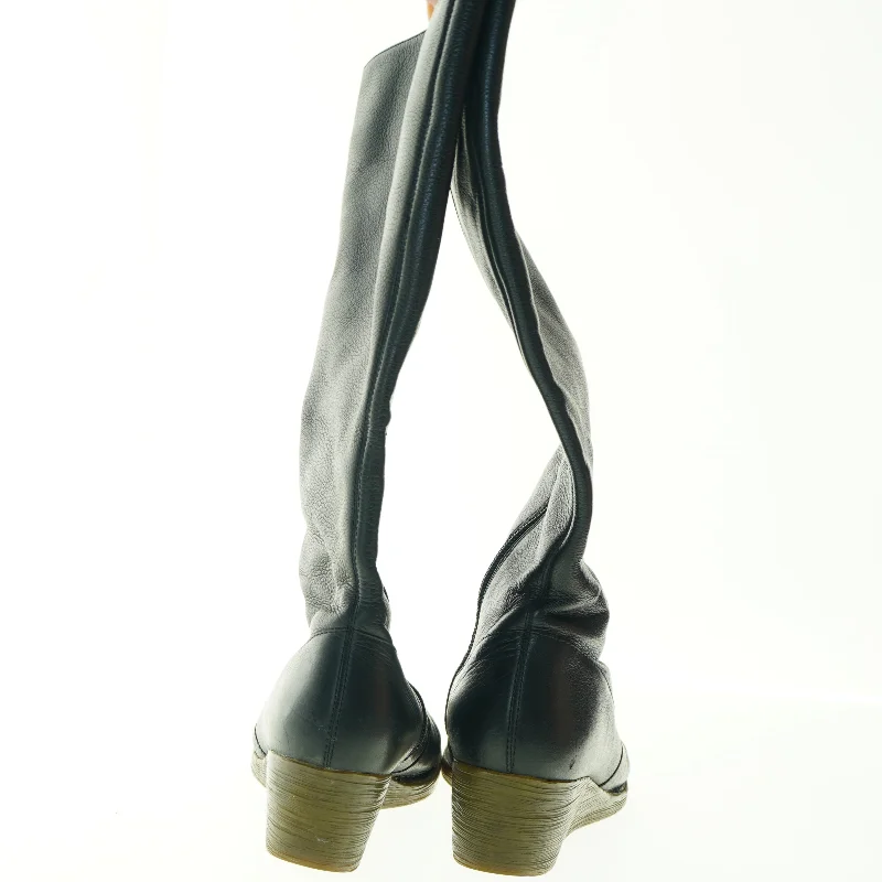 Sorte læderstøvler fra Camper (str. 38)