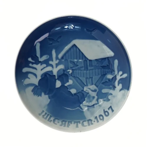 Juleplatte Bing & Grøndahl 1967 fra Bing & Grøndahl (str. Ø 18,3 cm)