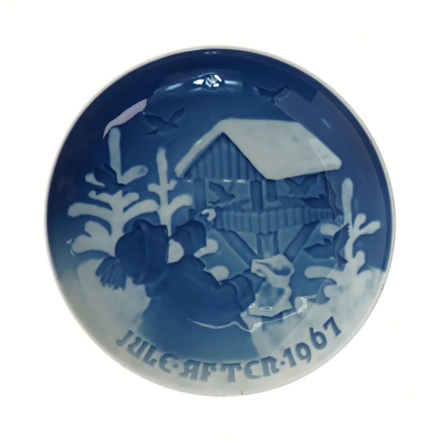 Juleplatte Bing & Grøndahl 1967 fra Bing & Grøndahl (str. Ø 18,3 cm)