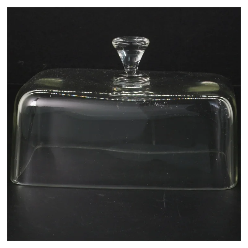 Osteklokke med låg (str. 22x15 cm)