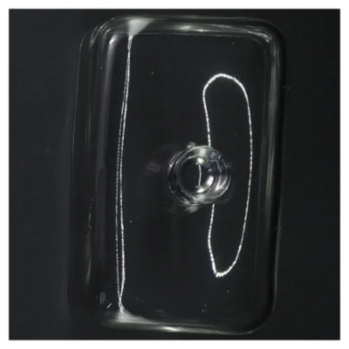 Osteklokke med låg (str. 22x15 cm)