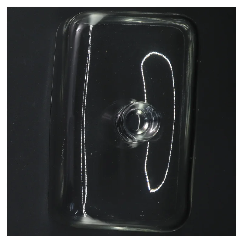 Osteklokke med låg (str. 22x15 cm)