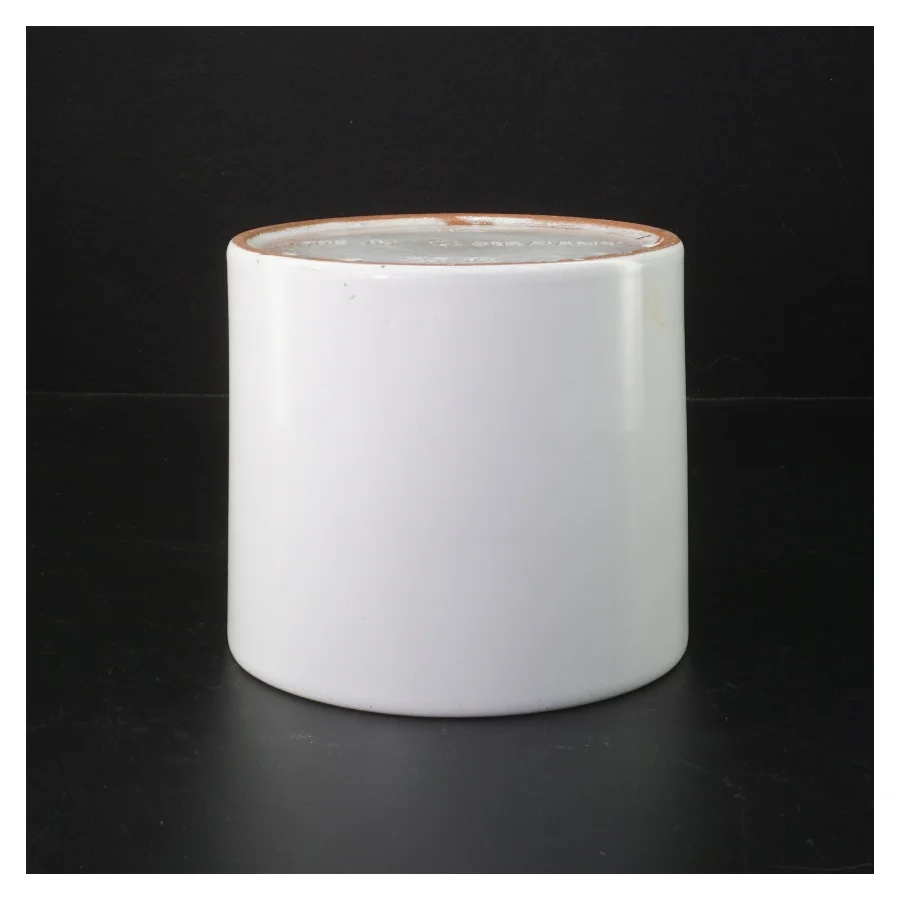 Hvid keramisk potteskjuler (str. H. 12 cm ø. 13,5 cm)