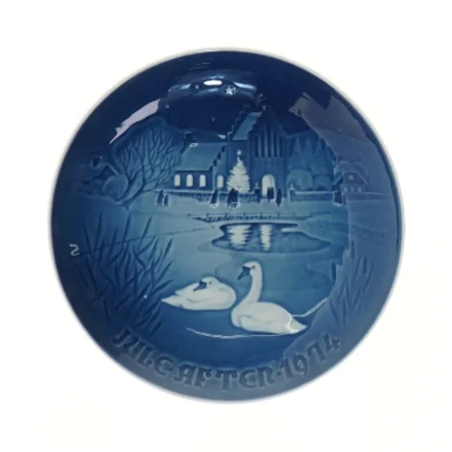 Bing & Grøndahl juleplatte 1974 fra Bing & Grøndahl (str. Ø 18,1 cm)