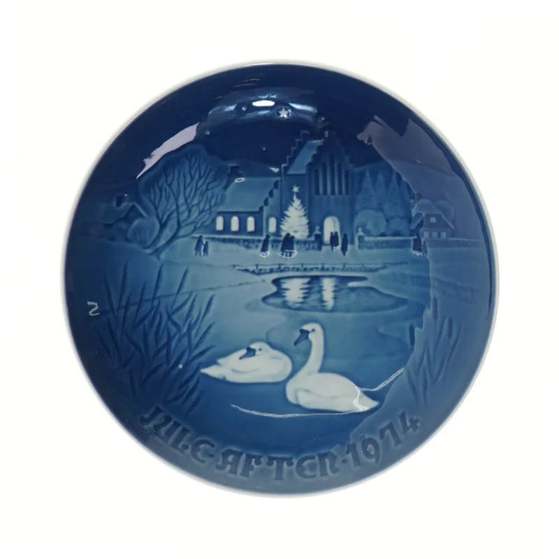 Bing & Grøndahl juleplatte 1974 fra Bing & Grøndahl (str. Ø 18,1 cm)