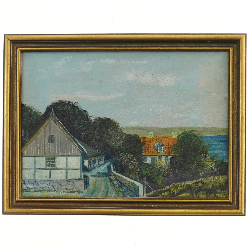 Maleri med ramme (str. 51,5x38,5 cm)