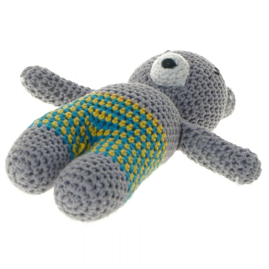 Hæklet bamse (str. 18 cm)