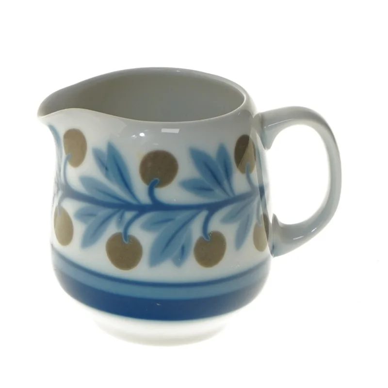 Flødekande med bladmønster (str. 8 cm)