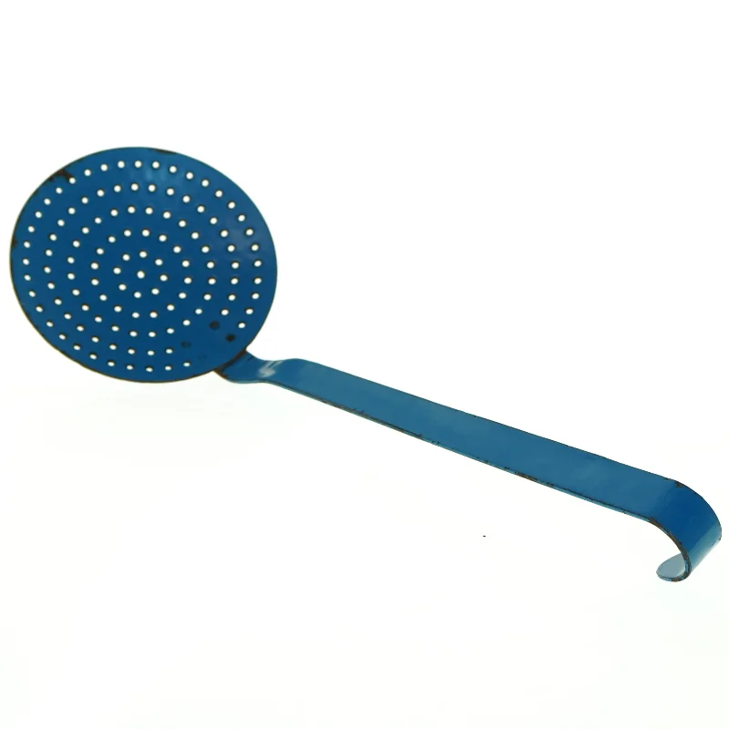 Blå emajle hulske (str. Længde af håndtag. 28 cm. ø. 12,5 cm)