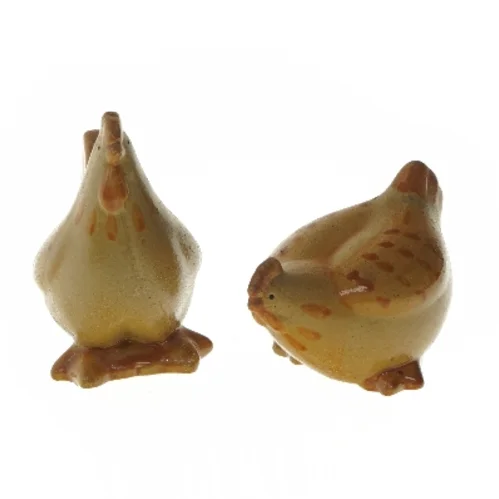 Keramiske fuglefigurer (str. 15,5 cm)
