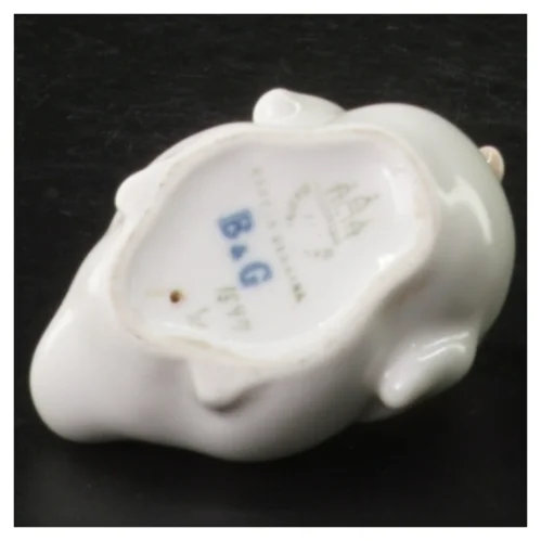 Porcelænsfigur af and fra B&G (str. 10 x. 5,5 cm)