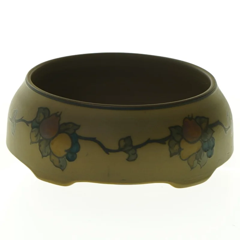 Bornholmsk Keramikskål med blomstermotiv