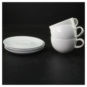 Kaffekop med underkop (str. 6 x 13,5. cm)