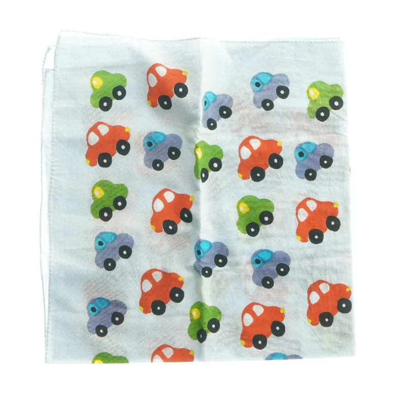 Børnetørklæde med bilmotiv (str. 56x52 cm)