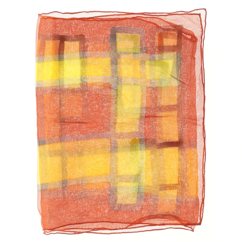 Dekorativt tørklæde med geometrisk mønster (str. 37x110 cm)