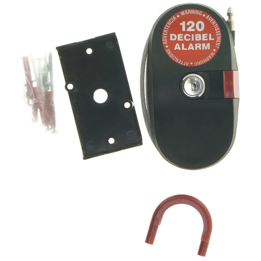 Alarm med sikkerhedskabel (str. 14 cm)