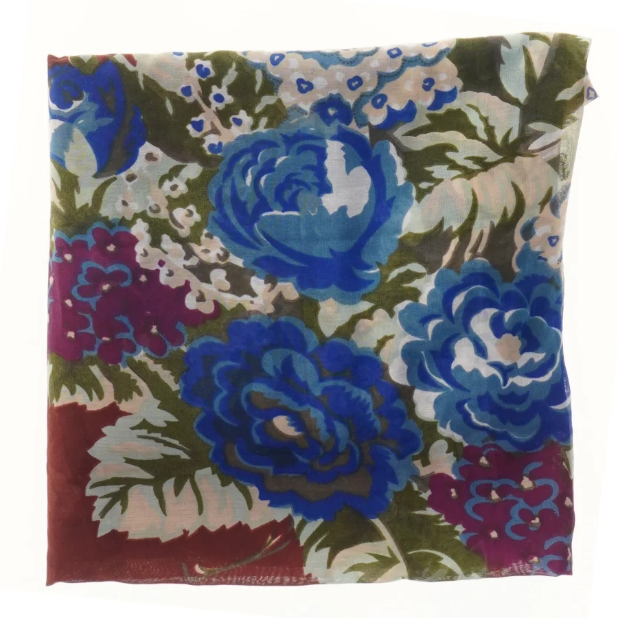 Blomstret tørklæde (str. 80x100 cm)
