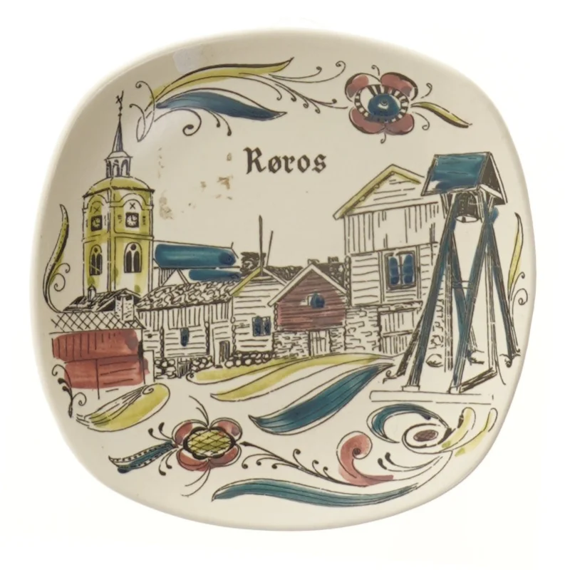 Røros dekorativt fad fra Stavangerflint (str. Ø 17 cm)