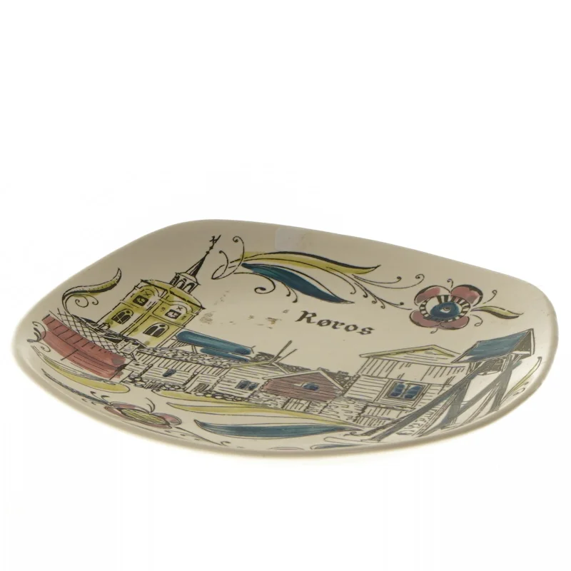 Røros dekorativt fad fra Stavangerflint (str. Ø 17 cm)