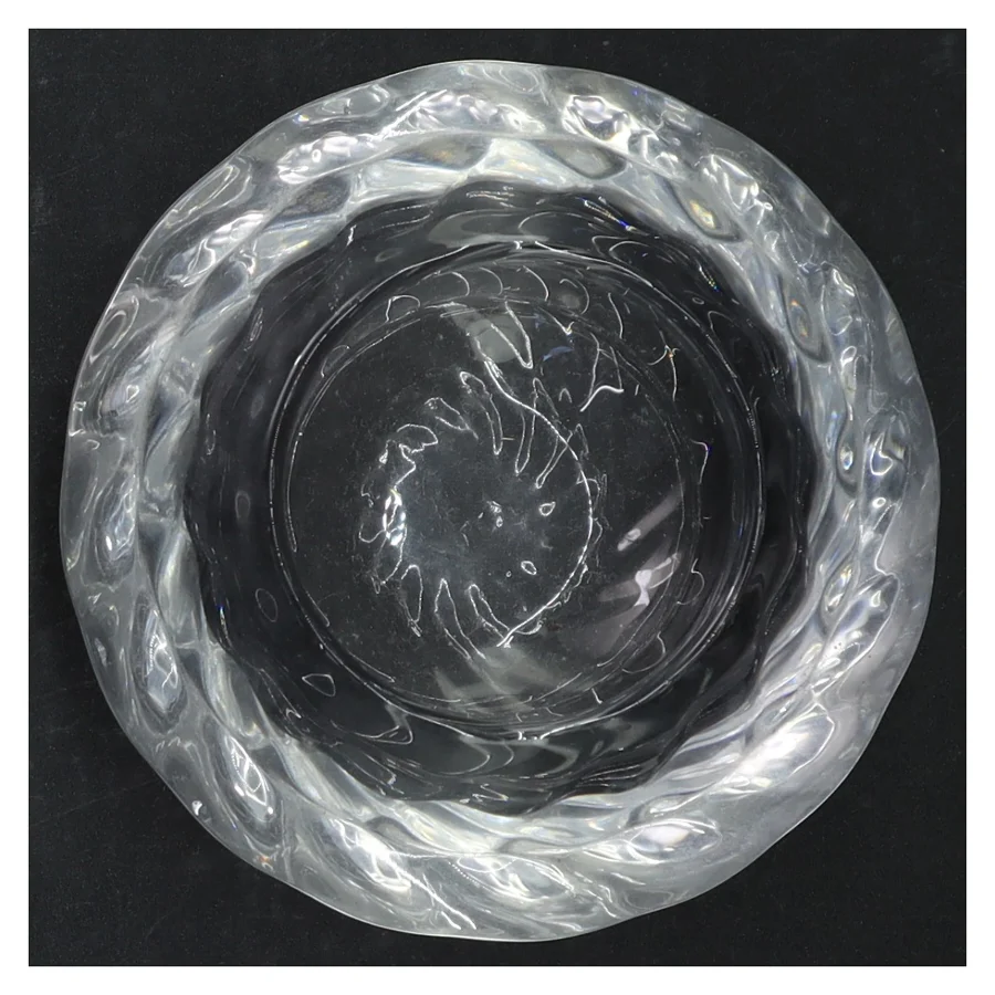 Holmegård glasstage til fyrfads lys (str. 13 cm)