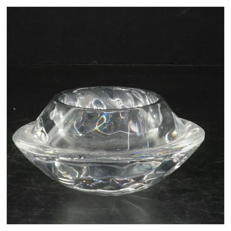 Holmegård glasstage til fyrfads lys (str. 13 cm)