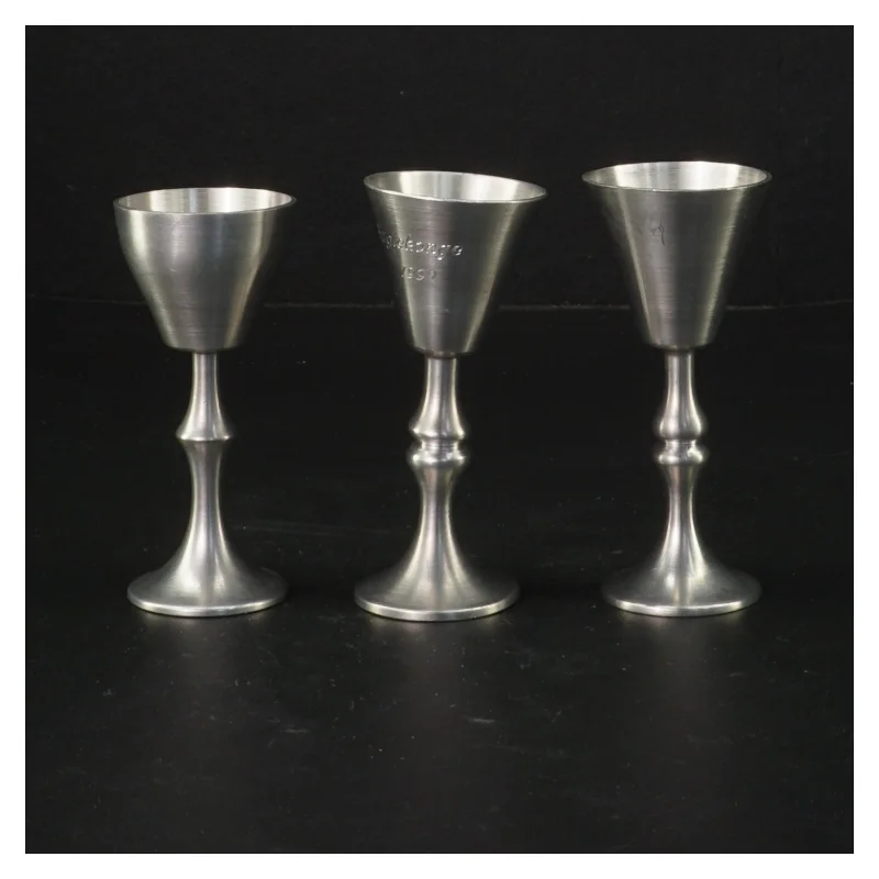 3 vintage snapseglas fra Carl Christensen (str. 9 cm. 3 styk)