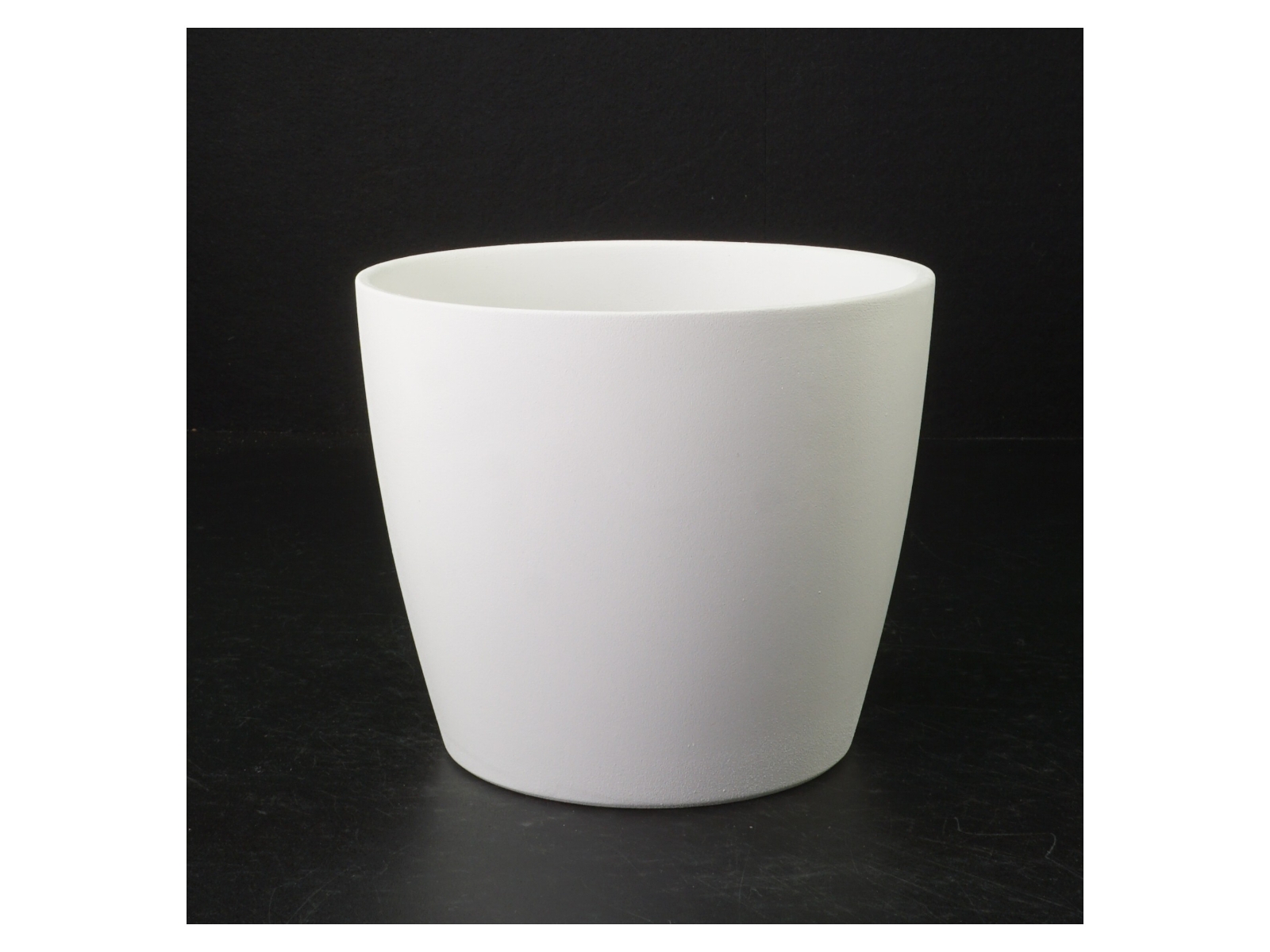 Hvid Keramik Krukke (str. H. 12,5 cm ø. 15 cm)
