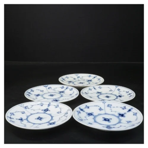 Porcelænstallerkener, musselmalede, fra Royal Copenhagen (str. Ø 13 cm)