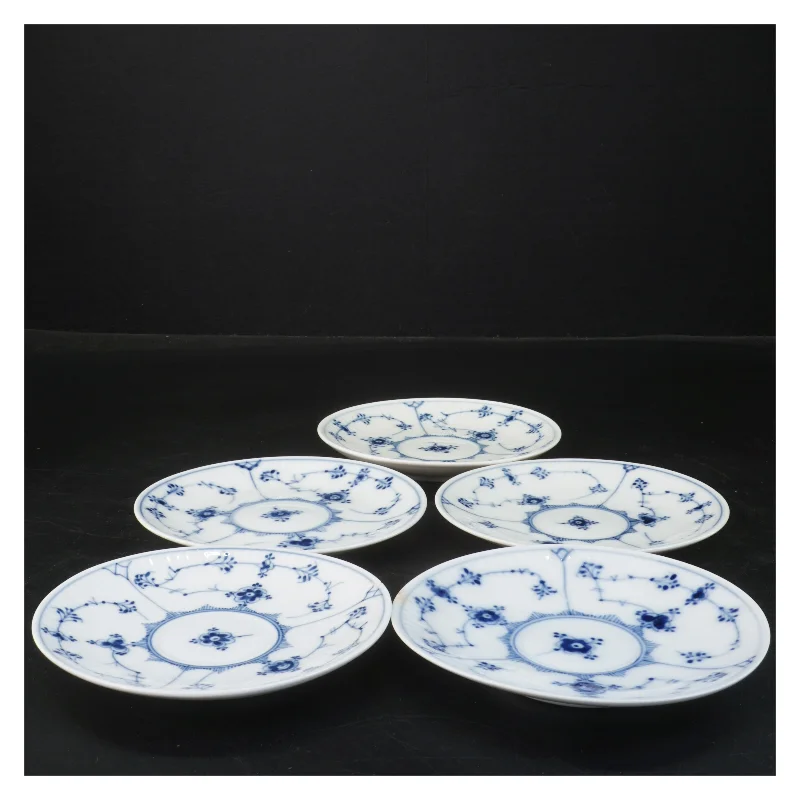 Porcelænstallerkener, musselmalede, fra Royal Copenhagen (str. Ø 13 cm)