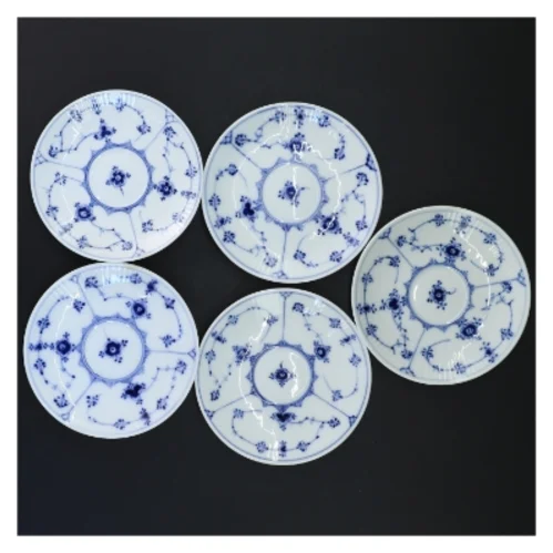 Porcelænstallerkener, musselmalede, fra Royal Copenhagen (str. Ø 13 cm)