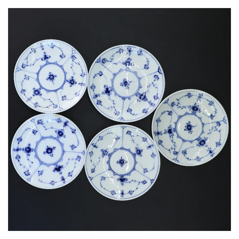 Porcelænstallerkener, musselmalede, fra Royal Copenhagen (str. Ø 13 cm)