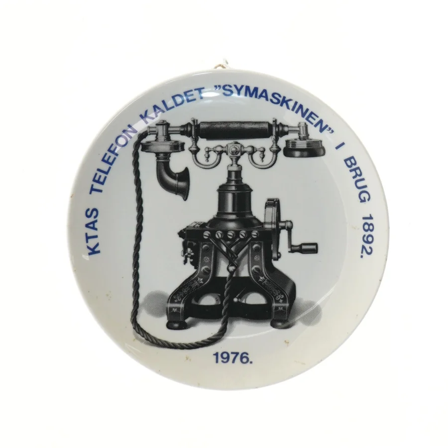 Dekorativ porcelænsvægskive fra LS Design (str. Ø 19,5 cm)