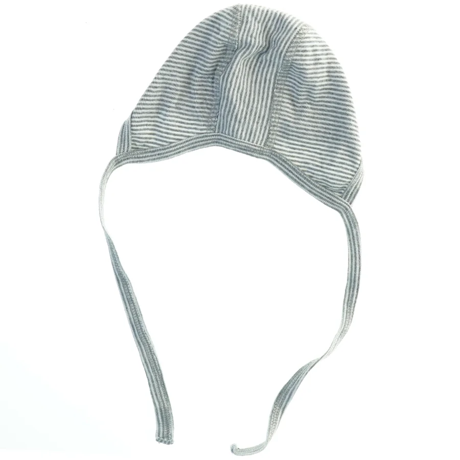 Stribet hue med bindebånd fra Joha (str. 37 cm)